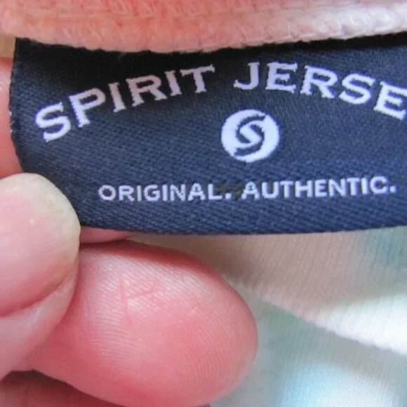 SPIRIT JERSEY UNISEX LONG SLEEVE TIE DYED V NECK TSHIRT - Picture 4 of 4